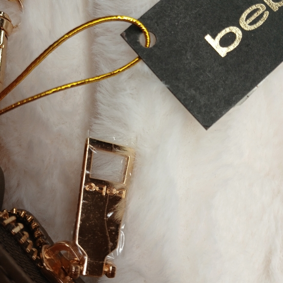 Bebe Taupe Woven Crossbody Bag with Coin Pouch NWT Fall - Picture 11 of 16